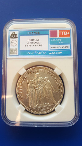 Francs 1876 a liberte - francs, 1876-a