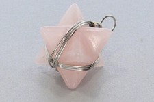  Rosenquarz Merkaba Stern