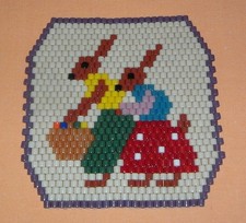 DDR Glasperlen Untersetzer