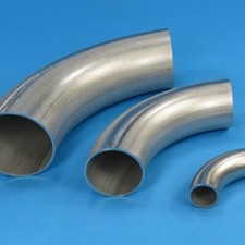 Bogen Schweißbogen LANG 90° matt Edelstahl Rohrbogen 5D Norm 5 VA