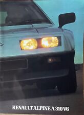 Original Prospekt Renault Alpine A 310 V6; sehr gut erhalten
