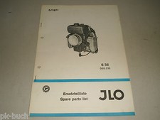Teileliste Ersatzteilliste Spare Parts List JLO (ILO) Motor Typ S 35, 05/1971