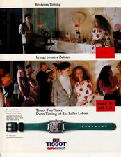 3w20727/ Dekorative Reklame von 1988 – TISSOT twotimer – Denn Timing ist das...