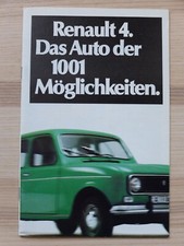 RENAULT R4 L GTL Safari Prospekt 70er Jahre BROCHURE PROSPECTUS