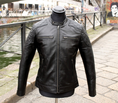 Herren biker lederjacke