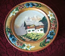 Wandteller Holz, antik