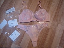 BH-Set "Precious" von Miriale Luxury in rosa-weiß, Größe 85B/M(38-40)