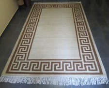 XXL Teppich, unbehandelte Schurwolle, handgewebter Wollteppich, Kelim, TOP