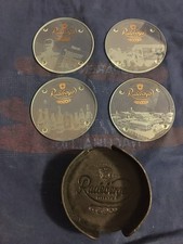 ALTE GLAS UNTERSETZER  RADEBERGER PILSNER  - 4 St. mit Aufbewahrung