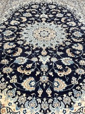 Handgeknüpfter Orientteppich Nain mit Seide 340x245 cm rug carpet
