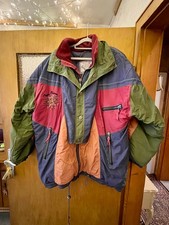 Herrenanorak,Magic Venture, XL, wattiert,bestickt, viele Taschen, bunt gemustert