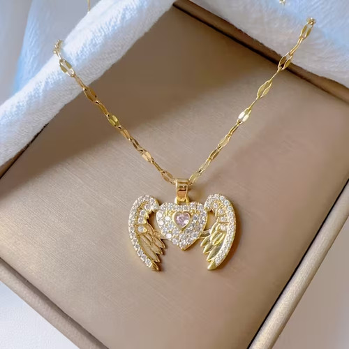 Herz damen kette mit - 💛,