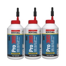 Sparset 3x 750g Soudal Pro 30D wasserfester gebrauchsfertiger 3D Holzleim