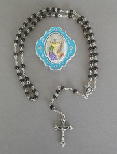 Rosenkranz braune Holzperlen + Schatulle Erstkommunion Junge Verarbeitung N 31