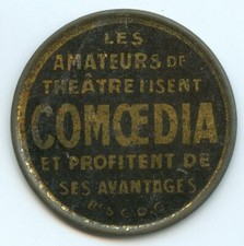 Briefmarke Monnaie Paris Comoedia 10 Cent Rot