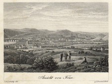 Trier Gesamtansicht Original Stahlstich Frommel 1833