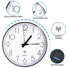 Funkuhr 30cm Wanduhr Ohne