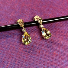 OHRSTECKER Lemonquarz 375 Gold 3,77 g Ohrringe gelb Zitronenquarz Lemon-Citrin