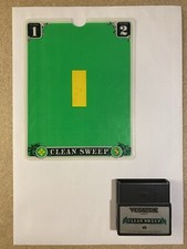 Vectrex Spiel „Clean Sweep“ – Original Cartridge mit Overlay
