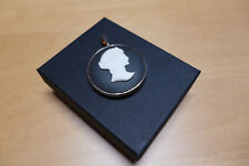 Anhänger La Luna sehr groß und schwer Silber 925 rosevergoldet Gemme