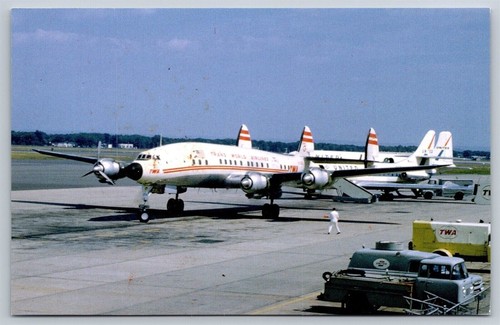 Airplane postcard twa - twa, trans