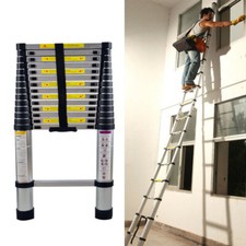 4.4M Teleskopleiter Ausziehleiter Anlegeleiter Mehrzweckleiter mit 15 Sprossen