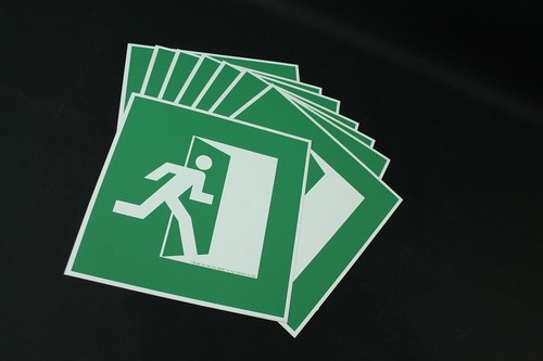 Altes schild notausgang - altes,