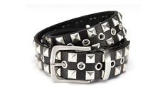 Pyramiden Nieten Gürtel Biker Gürtel Schwarz Nietengürtel 4cm Breit 10063