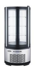 Combisteel Kühlvitrine 100L - rund - Stand - Kuchenvitrine - Umluft & LED