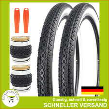 2er-Pack Faltbare Fahrradreifen 24/26" x 2,125" Weiß für Beach Cruiser