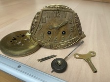 Altes Pendulen Uhrwerk Jugendstil Um 1910 Antike Uhr Kaminuhr Tischuhr Messing 