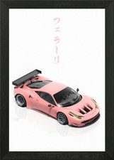 Pink Ferrari 458 GT2 Gerahmtes