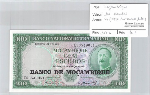 Mozambik schein 100 escudos - mozambik,