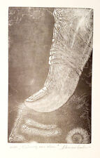 Holzstich Original WEISUNG VON OBEN von Robert Schanzenbacher