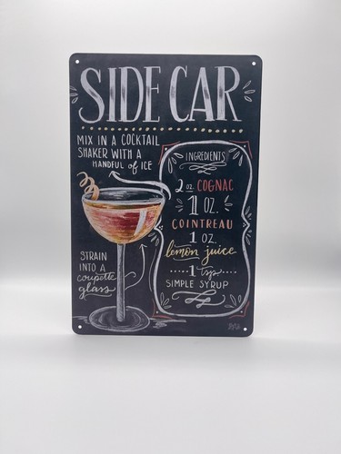 Blechschild cocktail side car - cocktail,