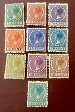 Briefmarken Niederlande 1926-Wilhelmina 5-50Cent ungebraucht/Falz,Rollenzähnung