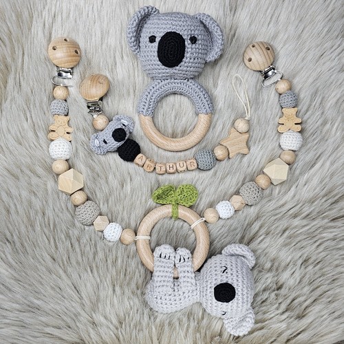 Schnullerkette set koala - schnullerkette,