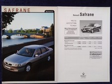 Renault Safrane Prospekt 12.1999 + Preisliste