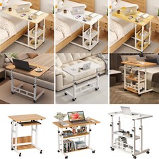 Laptoptisch Computertisch Einstellbar Schreibtisch Bürotisch PC Tisch mit Rollen