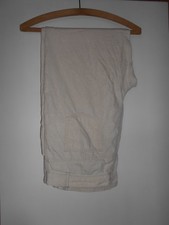 Leinenhose - gerader Schnitt - Hose Baumwolle Farbe: Creme, Größe 44
