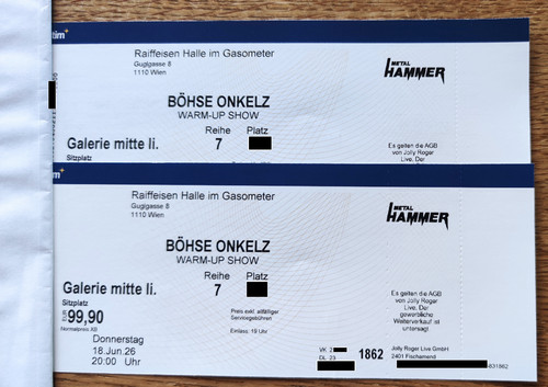 Tickets böhse onkelz warm - tickets,