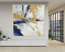 Abstrakte Goldblatt Handgemalt