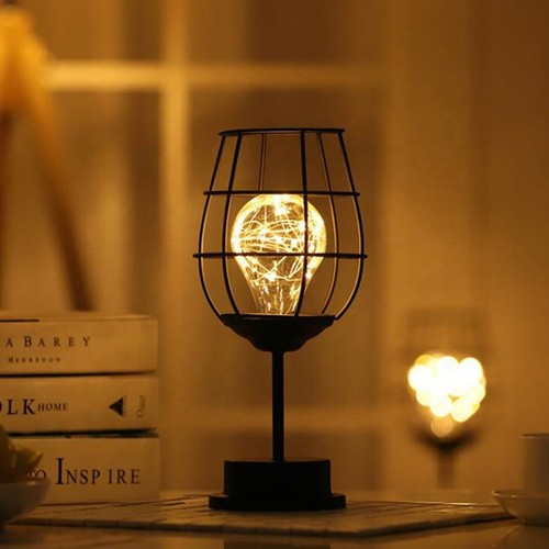 Weinglas led tischlampe retro - weinglas,