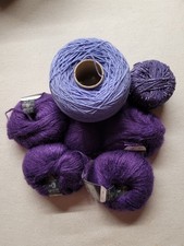 Lila Mohair/Merino Garn