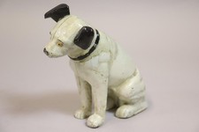 Alte Spardose sitzender Hund Gusseisen (HB920)