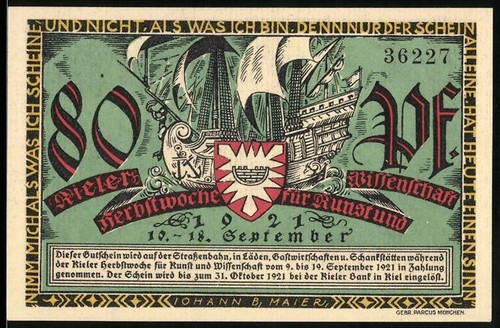 Notgeld kiel 1921 - 1921,, 80