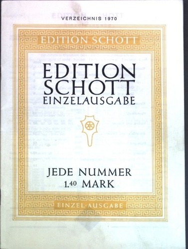 Edition schott einzelausgabe - schott,