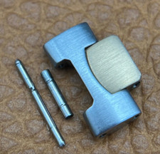 #880 ORIGINAL OMEGA 13mm SEAMASTER 6155/449 POLARIS STAHL GOLD GLIED BANDGLIED