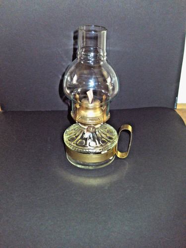 öllampe vintage glas - Öllampe,