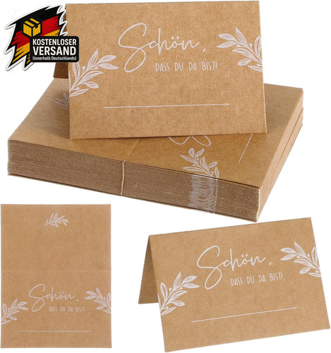 Kraftpapier tischkarten - kraftpapier,